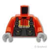 トルソー - 胴体安全ジャケットとグレーのオーバーホール：[Reddish Orange / レディッシュオレンジ ]