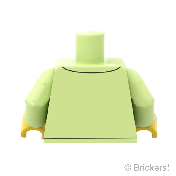 LEGO® パーツ 6493321 トルソー - ホワイトシャツにジャケット：[Yellowish Green / イエローイッシュグリーン] 973pb5779c01-326 