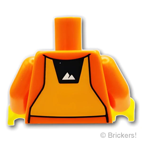 LEGOR パーツ 6491331 トルソー - マウンテンロゴのバックパターンのオレンジジャケット：[Orange / オレンジ] 973pb5782c01-106 の商品ページ｜レゴRパーツ バラ売りのブリッカーズ