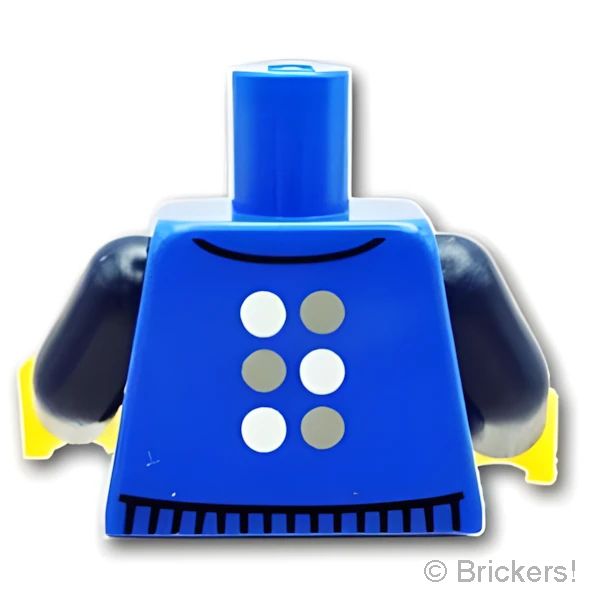 LEGOR パーツ 6500334 トルソー - 6ドットのブルージャケット：[Blue / ブルー] 973pb5816c01-023 の商品ページ｜レゴRパーツ バラ売りのブリッカーズ