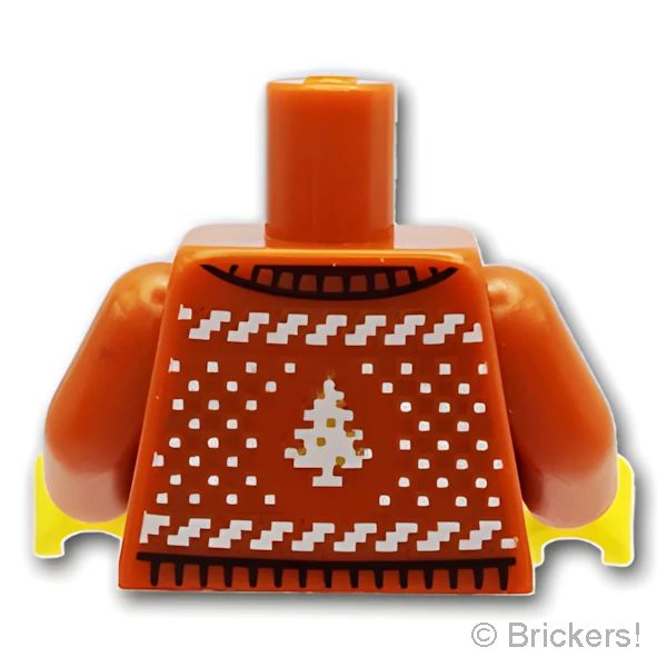 LEGOR パーツ 6490002 トルソー - 重機のホリデーセーター：[Dark Orange / ダークオレンジ] 973pb5852c01-038 の商品ページ｜レゴRパーツ バラ売りのブリッカーズ