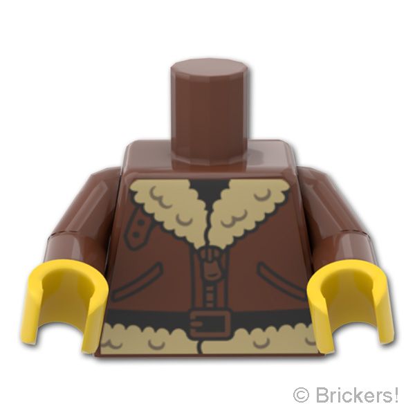 LEGO® パーツ 6530822 トルソー - アビエーター / ボンバージャケット：[Reddish Brown / ブラウン] 973pb5956c01-192 