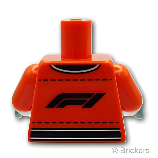 LEGOR パーツ 6530703 トルソー - F1レーススーツ：[Reddish Orange / レディッシュオレンジ ] 973pb5981c01-402 の商品ページ｜レゴRパーツ バラ売りのブリッカーズ