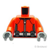 トルソー - ウェットスーツ背面にトライデントバッジロゴ：[Reddish Orange / レディッシュオレンジ ]