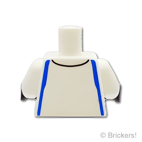 LEGOR パーツ 6543006 トルソー - レーシングスーツ：[White / ホワイト] 973pb6049c01-001 の商品ページ｜レゴRパーツ バラ売りのブリッカーズ