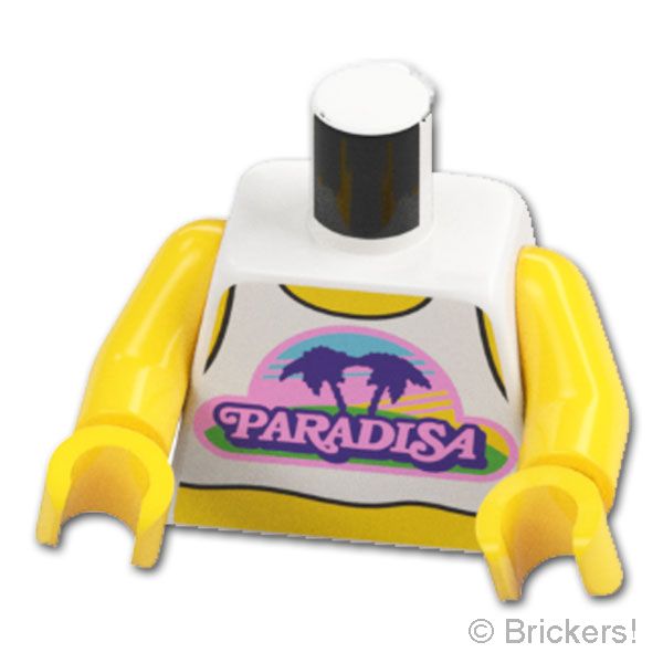 LEGO® パーツ 6553193 トルソー - パラディサタンクトップ / 92：[White / ホワイト] 973pb6133c01-001 