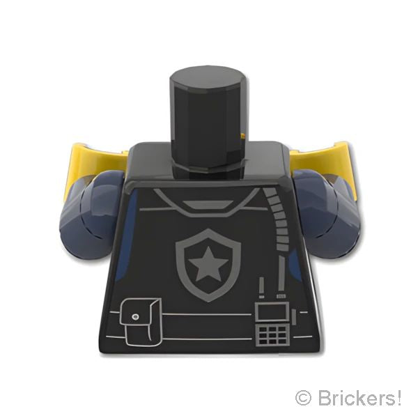 LEGOR パーツ 6551545 トルソー - 警察安全ベスト：[Black / ブラック] 973pb6160c01-026 の商品ページ｜レゴRパーツ バラ売りのブリッカーズ