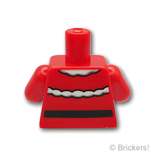LEGOR パーツ 6547078 トルソー - 白い毛皮のトリムタッセル付きのサンタクロース：[Red / レッド] 973pb6315c01-021 の商品ページ｜レゴRパーツ バラ売りのブリッカーズ