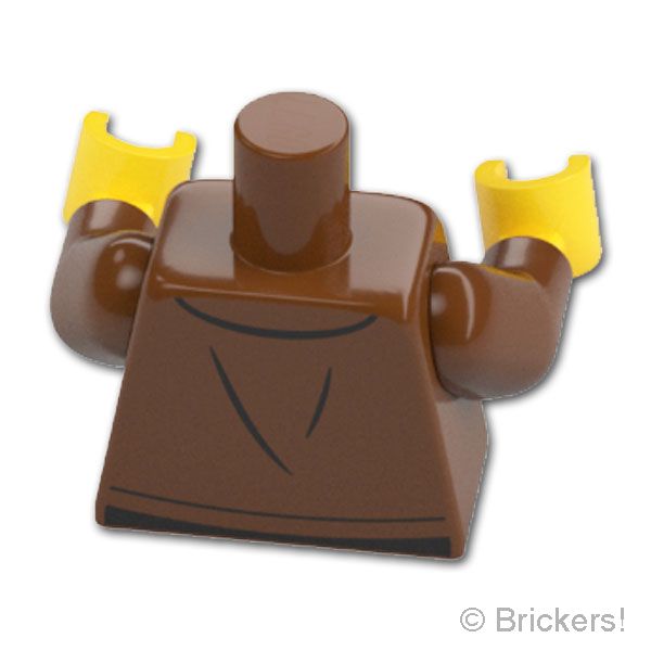 LEGO® パーツ 6602341 トルソー - ライダースジャケットとポリスバッジ：[Reddish Brown / ブラウン] 973pb6548c01-192 