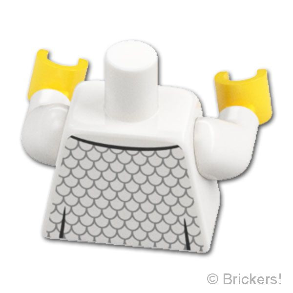 LEGO® パーツ 6602012 トルソー - 蛇柄のホワイトジャケット：[White / ホワイト] 973pb6549c01-001 