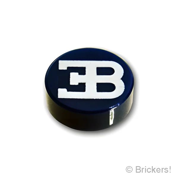 LEGOR パーツ 6219604/6315333 ラウンド タイル 1 x 1 - ブガッティロゴ ：[Dark Blue / ダークブルー] 98138pb087-140 の商品ページ｜レゴRパーツ バラ売りのブリッカーズ