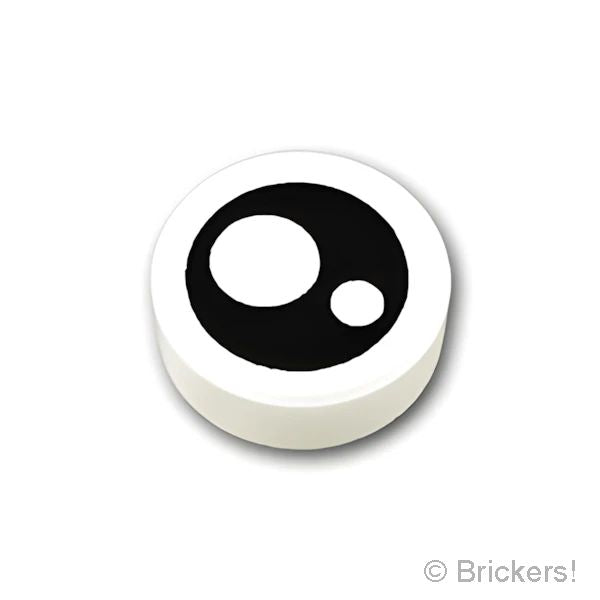 LEGOR パーツ 6431716 ラウンド タイル 1 x 1 - 潤んだ瞳：[White / ホワイト] 98138pb367-001 の商品ページ｜レゴRパーツ バラ売りのブリッカーズ