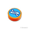 タイル ラウンド 1 x 1 - カヤックとパドル：[Orange / オレンジ]