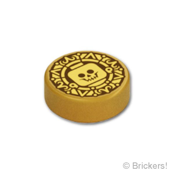LEGO® パーツ 6531909 タイル ラウンド 1 x 1 - アステカの金貨：[Pearl Gold / パールゴールド] 98138pb461-297 