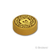 タイル ラウンド 1 x 1 - アステカの金貨：[Pearl Gold / パールゴールド]