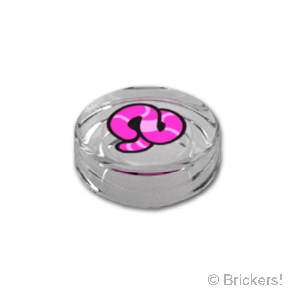 LEGO® パーツ 6575296 タイル ラウンド 1 x 1 - ピンクのワーム：[Tr,Clear / トランスクリアー] 98138pb464-040 