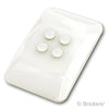 ウェッジ カーブ 6 x 4 x 2/3 - クワッド：[White / ホワイト]