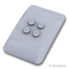 ウェッジ カーブ 6 x 4 x 2/3 - クワッド：[Light Bluish Gray / グレー]