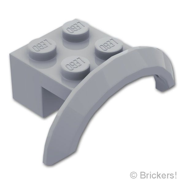 LEGO® パーツ 6407751/6593246 ビークル カー マッドガード 4 x 2 1/2 x 1 - ラウンドアーチ：[Light Bluish Gray / グレー] 98282-194 