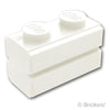 ブロック 1 x 2 - レンガ：[White / ホワイト]