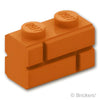 ブロック 1 x 2 - レンガ：[Dark Orange / ダークオレンジ]