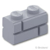 ブロック 1 x 2 - レンガ：[Light Bluish Gray / グレー]