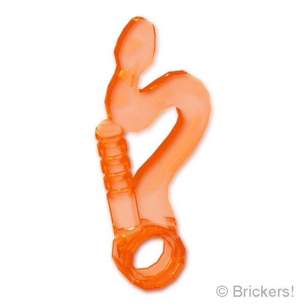 LEGO® パーツ 6001583 スネークヘッド - ピンホール付き：[Tr,Orange / トランスオレンジ] 98348-182 