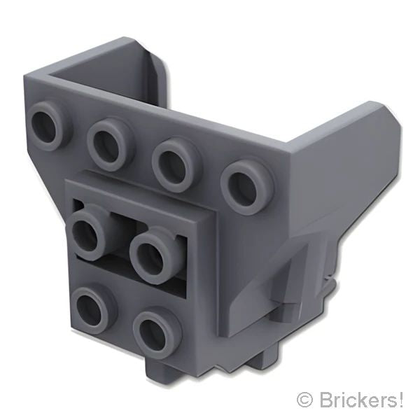 LEGOR パーツ 6384443 コックピット 4 x 2 x 3 - クリップ：[Dark Bluish Gray / ダークグレー] 98876-199 の商品ページ｜レゴRパーツ バラ売りのブリッカーズ