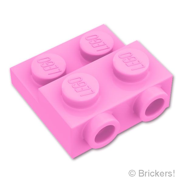 LEGO® パーツ - プレート 2 x 2 x 2/3 - サイド2スタッド：[Bright Pink / ブライトピンク] 99206-222 