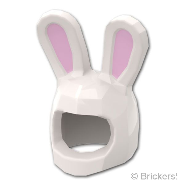 LEGO® パーツ 6000264/6217737/6433874 ウサギの被り物：[White / ホワイト] 99244pb01-001 