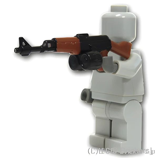 LEGOR パーツ アサルトライフル AK-47 ブラウンボディ マガジンセット：[Black / ブラック] cp-sdt-ak472cka-026 の商品ページ｜レゴRパーツ バラ売りのブリッカーズ
