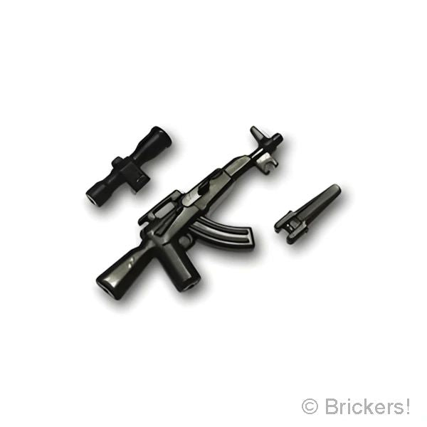 LEGOR パーツ アサルトライフル AK-47s スコープ&銃剣付き：[Black / ブラック] cp-sdt-ak47s-026 の商品ページ｜レゴRパーツ バラ売りのブリッカーズ