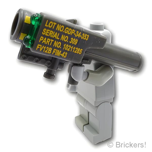 LEGOR カスタムパーツ 携行地対空ミサイル FIM43(FV46) - レッド弾頭：[Deep Gray Green / ディープグレイグリーン] CP-SDT-FIM43-DGG の商品ページ｜レゴRパーツ バラ売りのブリッカーズ