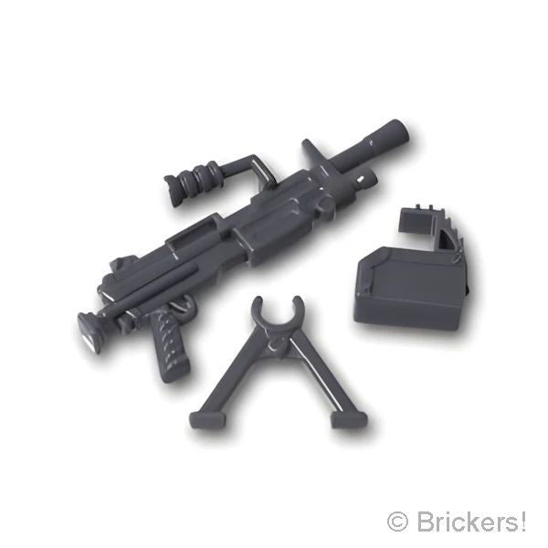 LEGOR パーツ マシンガン M249：[Dark Bluish Gray / ダークグレー] cp-sdt-m249-199 の商品ページ｜レゴRパーツ バラ売りのブリッカーズ