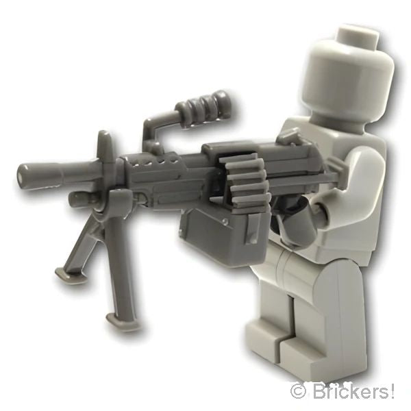 LEGOR パーツ マシンガン M249：[Dark Bluish Gray / ダークグレー] cp-sdt-m249-199 の商品ページ｜レゴRパーツ バラ売りのブリッカーズ