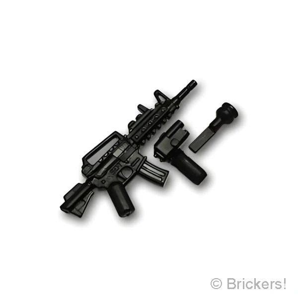 LEGOR パーツ アサルトライフル M4T1 グリップ&ライト付き：[Black / ブラック] cp-sdt-m4t1-026 の商品ページ｜レゴRパーツ バラ売りのブリッカーズ