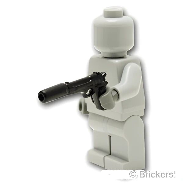 LEGOR パーツ ハンドガン M92FS サイレンサー付き：[Black / ブラック] cp-sdt-m92fsj2-026 の商品ページ｜レゴRパーツ バラ売りのブリッカーズ