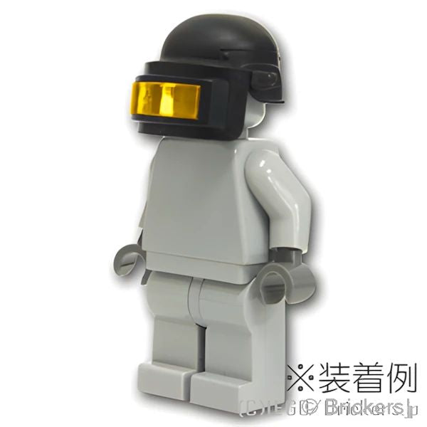 LEGOR パーツ ヘルメット用フェイスシールド S03 ブラックフレーム M2002K専用：[Tr,Yellow / トランスイエロー] cp-sdt-s03-044 の商品ページ｜レゴRパーツ バラ売りのブリッカーズ