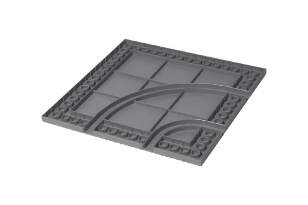 【gobrick】プレート - 道路（カーブ）：[Dark Bluish Gray / ダークグレー] GB-PCR-199 の商品ページ｜レゴRパーツ バラ売りのブリッカーズ