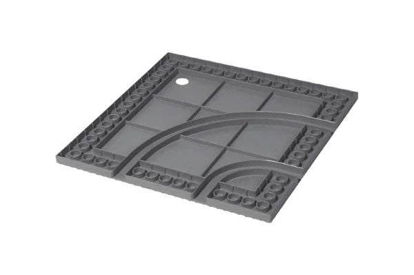 【gobrick】プレート - 道路（カーブ） - ハンドルギア設置用：[Dark Bluish Gray / ダークグレー] GB-PCR-HG-199 の商品ページ｜レゴRパーツ バラ売りのブリッカーズ
