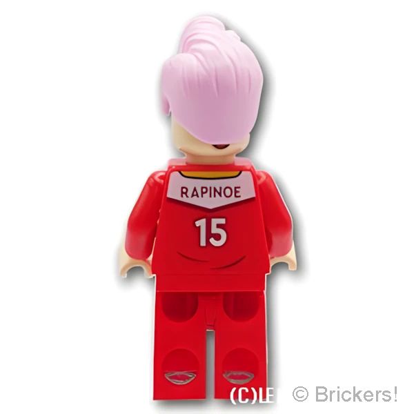 LEGOR ミニフィグ ミーガン・ラピノー - 赤いサッカーユニフォーム 【SOC157】 MF-SOC157 の商品ページ｜レゴRパーツ バラ売りのブリッカーズ