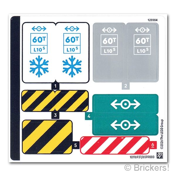 LEGO® シール ステッカー シティ #60509 (10116937/6599880) ST-60509stk01 