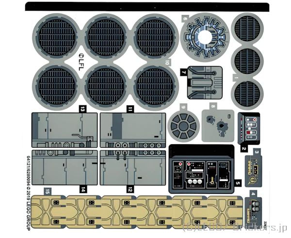 LEGOR シール ステッカー - 組立説明書セットスター・ウォーズ Millennium Falcon#75257(64121/6280094) ST-75257stk01 の商品ページ｜レゴRパーツ バラ売りのブリッカーズ