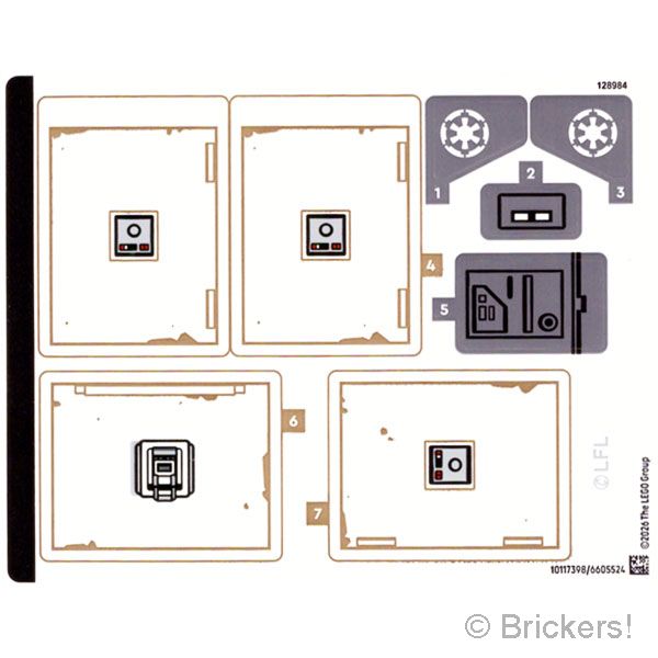 LEGO® シール ステッカー - スター・ウォーズ #75444(10117398/6605524) ST-75444stk01 
