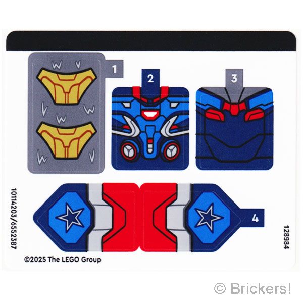LEGO® シール ステッカー - スーパーヒーローズ アヴェンジャーズ#76322(10114203/6552387) ST-76322stk01 