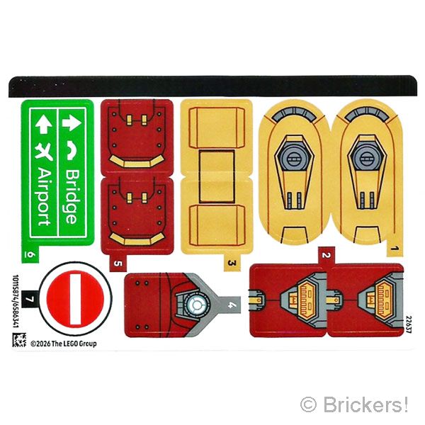 LEGO® シール ステッカー - スーパーヒーローズ アヴェンジャーズ #76343 (10115874/6586341) ST-76343stk01 