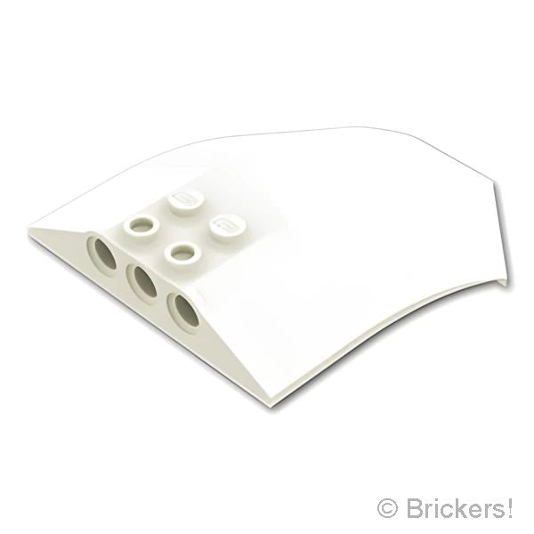 LEGOR パーツ 6223901/6258198/6424469 ウィンドスクリーン カーブ 8 x 6 x 2 - スロープサイド：[White / ホワイト] x224-001 の商品ページ｜レゴRパーツ バラ売りのブリッカーズ