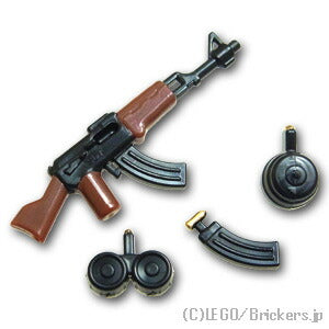 LEGO® パーツ  アサルトライフル AK-47 ブラウンボディ マガジンセット：[Black / ブラック] cp-sdt-ak472cka-026