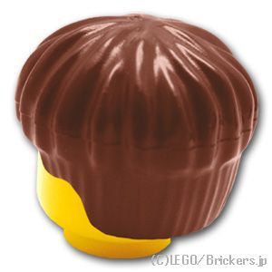 LEGO® パーツ 4153399/6030708 ミニフィグ ヘア - ショートボウルカット：[Reddish Brown / ブラウン] x219-192 