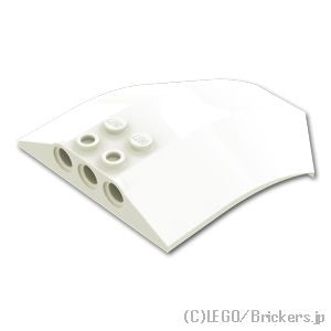 LEGO® パーツ 6258198 ウインドスクリーン 8 x 6 x 2 - カーブ スロープ：[White / ホワイト] x224-001 